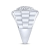 Thumbnail Image 2 of Men's Diamond Halo Cluster Ring 2 ct tw Sterling Silver
