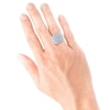 Thumbnail Image 4 of Men's Diamond Halo Cluster Ring 2 ct tw Sterling Silver