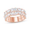 Thumbnail Image 1 of Monique Lhuillier Bliss Pear-Shaped, Marquise & Round-Cut Lab-Grown Diamond Anniversary Ring 2 ct tw 18K Rose Gold