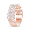 Thumbnail Image 1 of Monique Lhuillier Bliss Pear-Shaped, Marquise & Round-Cut Lab-Created Diamond Anniversary Ring 2 ct tw 18K Rose Gold