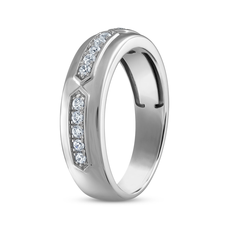 Main Image 2 of Now + Forever Men's Diamond Wedding Band 1/3 ct tw 14K White Gold