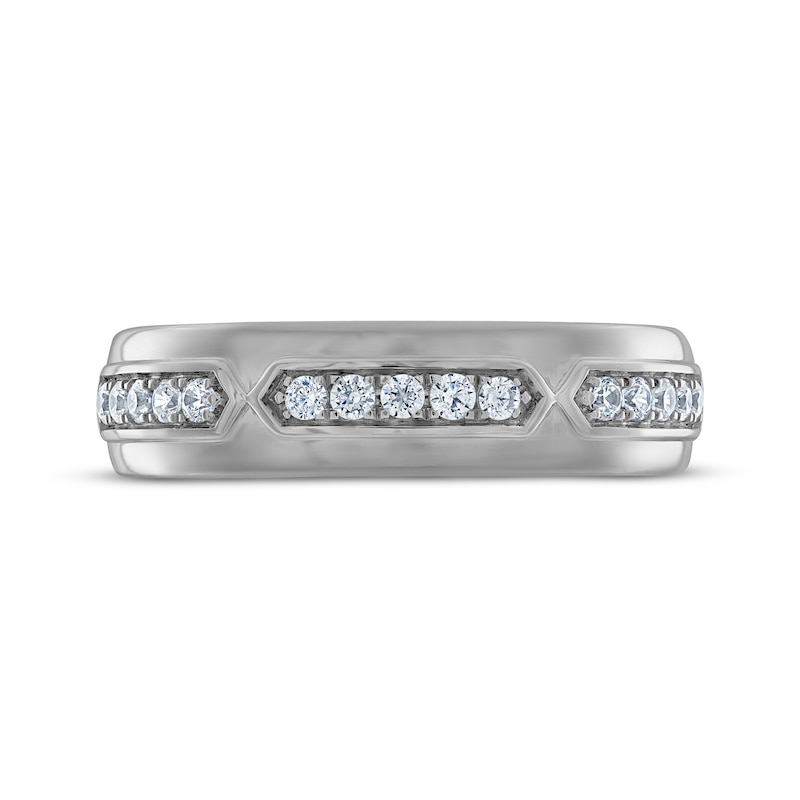 Main Image 3 of Now + Forever Men's Diamond Wedding Band 1/3 ct tw 14K White Gold
