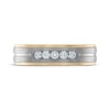 Thumbnail Image 3 of Now + Forever Men's Diamond Wedding Band 1/4 ct tw 14K Two-Tone Gold