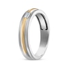 Thumbnail Image 2 of Now + Forever Men's Diamond Solitaire Wedding Band 1/15 ct tw 14K Two-Toned Gold