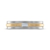 Thumbnail Image 3 of Now + Forever Men's Diamond Solitaire Wedding Band 1/15 ct tw 14K Two-Toned Gold