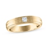 Thumbnail Image 1 of Now + Forever Men's Square-Cut Diamond Solitaire Wedding Band 1/10 ct tw 14K Yellow Gold