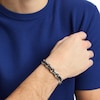 Thumbnail Image 4 of Men's Black Diamond Link Bracelet 1/4 ct tw Stainless Steel & Black Ion Plating 8.5&quot;