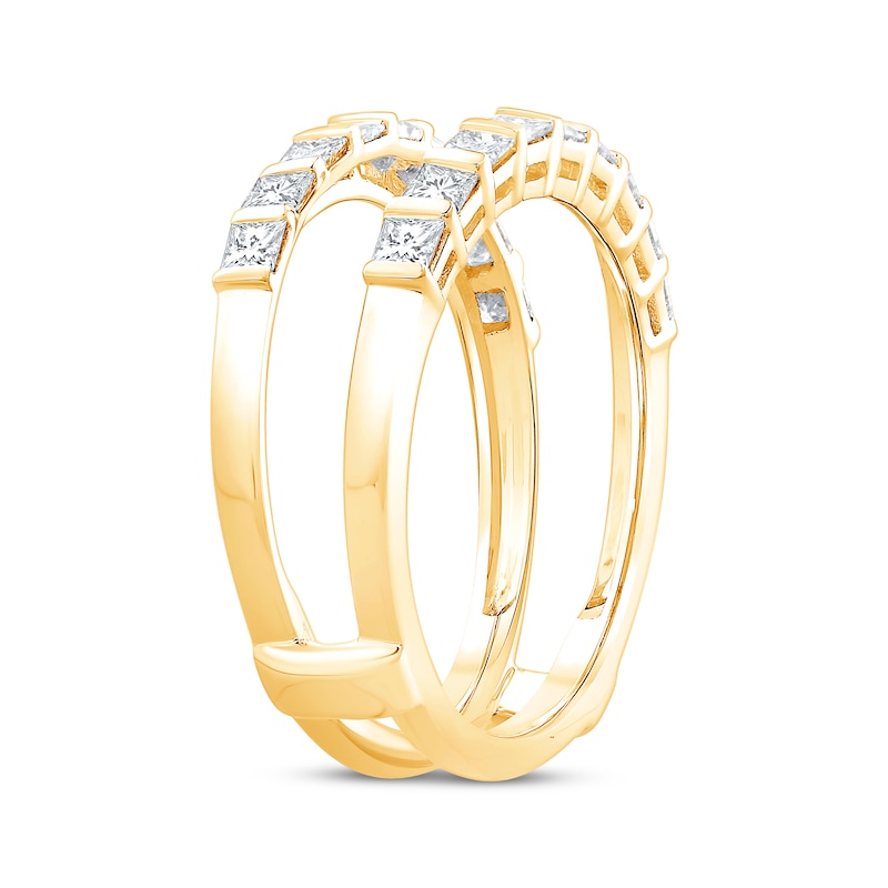 Main Image 2 of Now + Forever Princess-Cut Diamond Channel-Set Enhancer Ring 1 ct tw 14 Yellow Gold