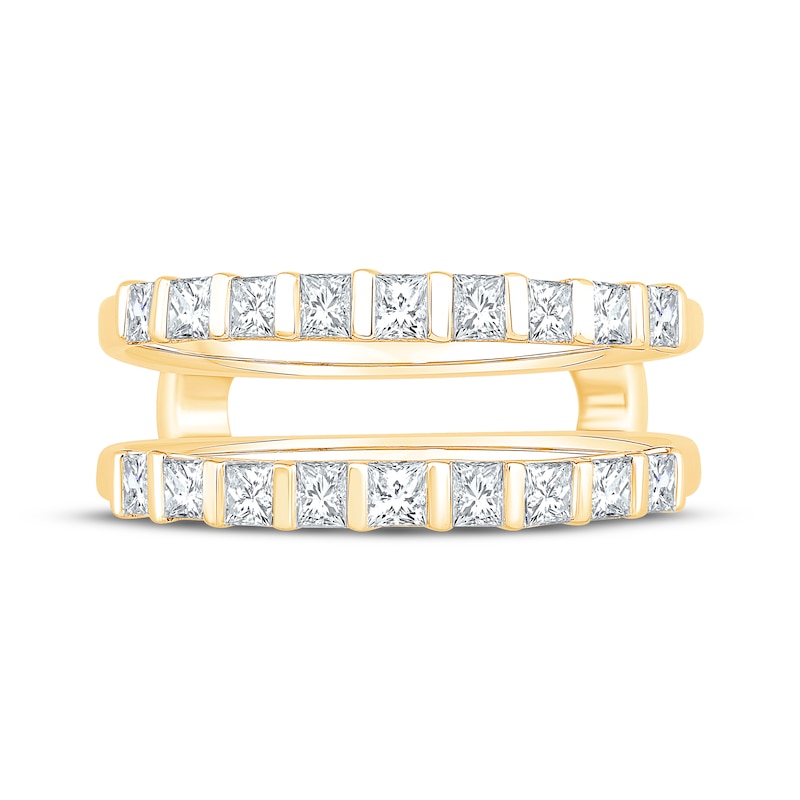 Main Image 3 of Now + Forever Princess-Cut Diamond Channel-Set Enhancer Ring 1 ct tw 14 Yellow Gold