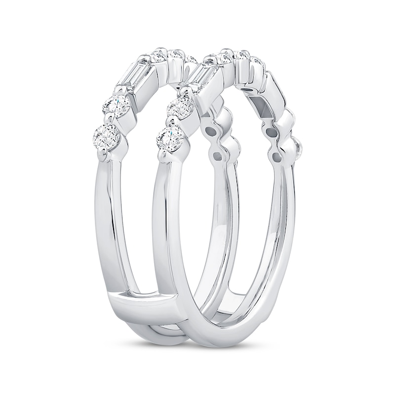Main Image 2 of Now + Forever Baguette & Round-Cut Diamond Enhancer Ring 3/4 ct tw 14K White Gold