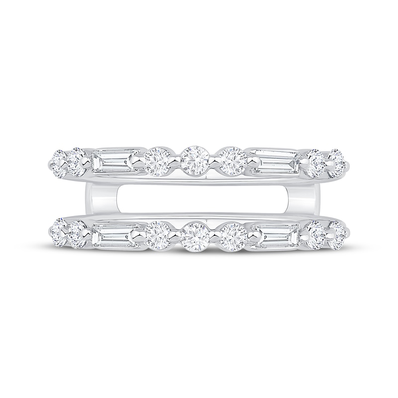 Main Image 3 of Now + Forever Baguette & Round-Cut Diamond Enhancer Ring 3/4 ct tw 14K White Gold