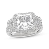 Thumbnail Image 4 of THE LEO Legacy Lab-Grown Diamond Princess-Cut Halo Engagement Ring 4-7/8 ct tw 14K White Gold