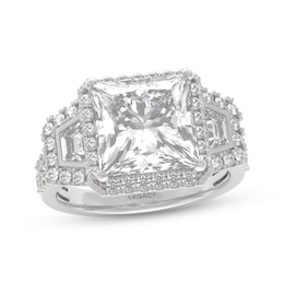THE LEO Legacy Lab-Grown Diamond Princess-Cut Halo Engagement Ring 4-7/8 ct tw 14K White Gold