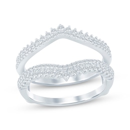 Now + Forever Diamond Chevron Enhancer Ring 1/2 ct tw 14K White Gold