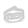Thumbnail Image 1 of Now + Forever Round & Baguette-Cut Diamond Enhancer Ring 3/4 ct tw 14K White Gold