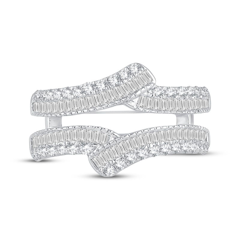 Main Image 3 of Now + Forever Round & Baguette-Cut Diamond Enhancer Ring 3/4 ct tw 14K White Gold