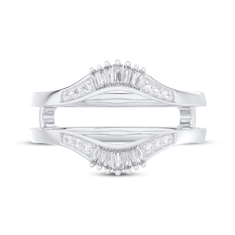 Main Image 3 of Now + Forever Baguette & Round-Cut Diamond Enhancer Ring 1/4 ct tw 14K White Gold