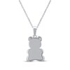 Thumbnail Image 3 of Teddy Bear Jewelry Collection Honoring St. Jude Diamond Accent Heart Necklace Sterling Silver & 10K Yellow Gold 18&quot;