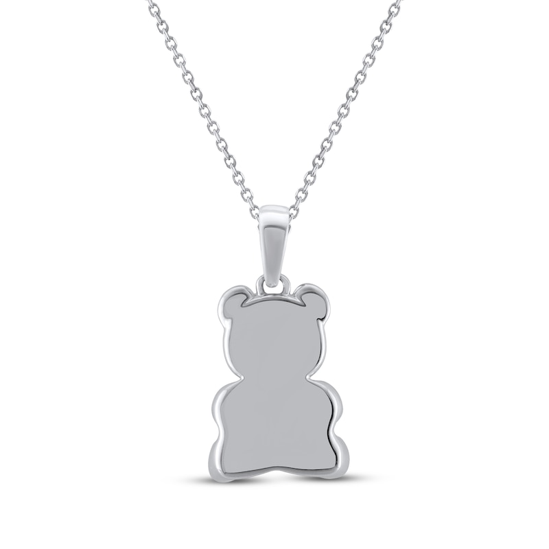 Main Image 3 of Teddy Bear Jewelry Collection Honoring St. Jude Diamond Accent Heart Necklace Sterling Silver & 10K Yellow Gold 18&quot;