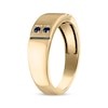 Thumbnail Image 2 of Now + Forever Men's Blue Sapphire Wedding Band 10K Yellow Gold