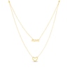 Thumbnail Image 1 of Layered &quot;Mom&quot; Heart Necklace 14K Yellow Gold 18&quot;