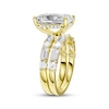 Thumbnail Image 2 of Now + Forever Lab-Grown Diamonds Emerald-Cut Bridal Set 5-1/2 ct tw 14K Yellow Gold