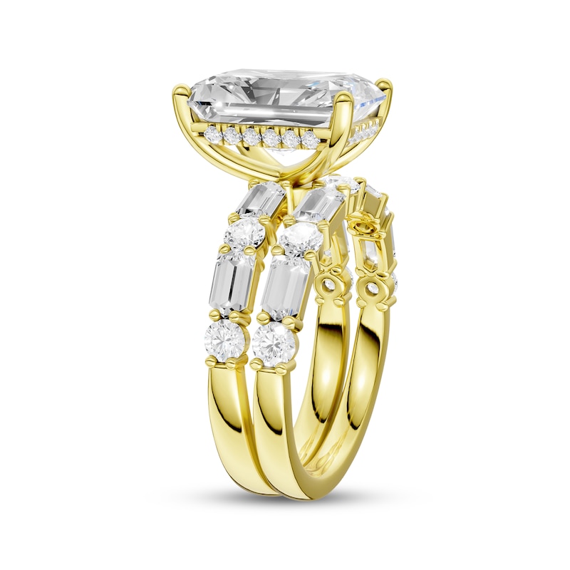 Main Image 2 of Now + Forever Lab-Grown Diamonds Emerald-Cut Bridal Set 5-1/2 ct tw 14K Yellow Gold