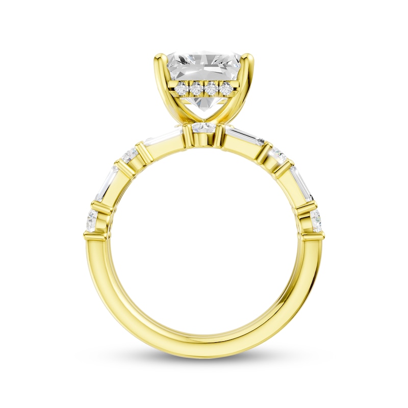 Main Image 3 of Now + Forever Lab-Grown Diamonds Emerald-Cut Bridal Set 5-1/2 ct tw 14K Yellow Gold