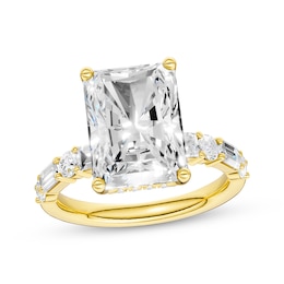 Now + Forever Lab-Grown Diamonds Emerald-Cut Engagement Ring 4-7/8 ct tw 14K Yellow Gold