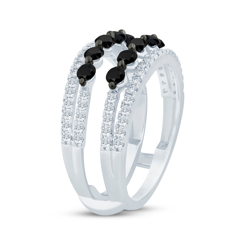 Main Image 2 of Now + Forever Black & White Diamond Enhancer Ring 1-1/4 ct tw 14K White Gold