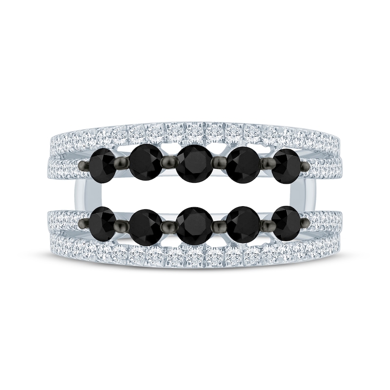 Main Image 3 of Now + Forever Black & White Diamond Enhancer Ring 1-1/4 ct tw 14K White Gold