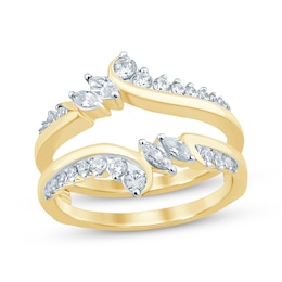 Now + Forever Marquise & Round-Cut Diamond Enhancer Ring 5/8 ct tw 14K Yellow Gold
