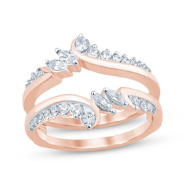 Now + Forever Marquise & Round-Cut Diamond Enhancer Ring 5/8 ct tw 14K Rose Gold
