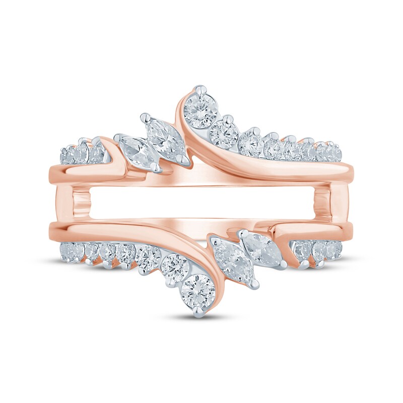 Main Image 3 of Now + Forever Marquise & Round-Cut Diamond Enhancer Ring 5/8 ct tw 14K Rose Gold