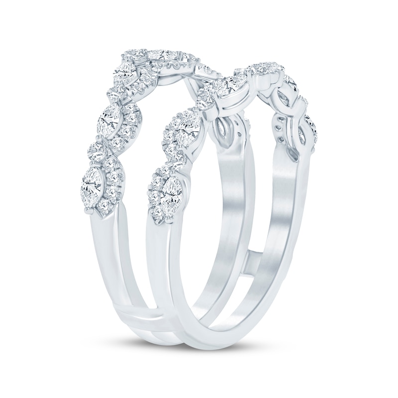 Main Image 2 of Now + Forever Marquise & Round-Cut Diamond Enhancer Ring 3/4 ct tw 14K White Gold
