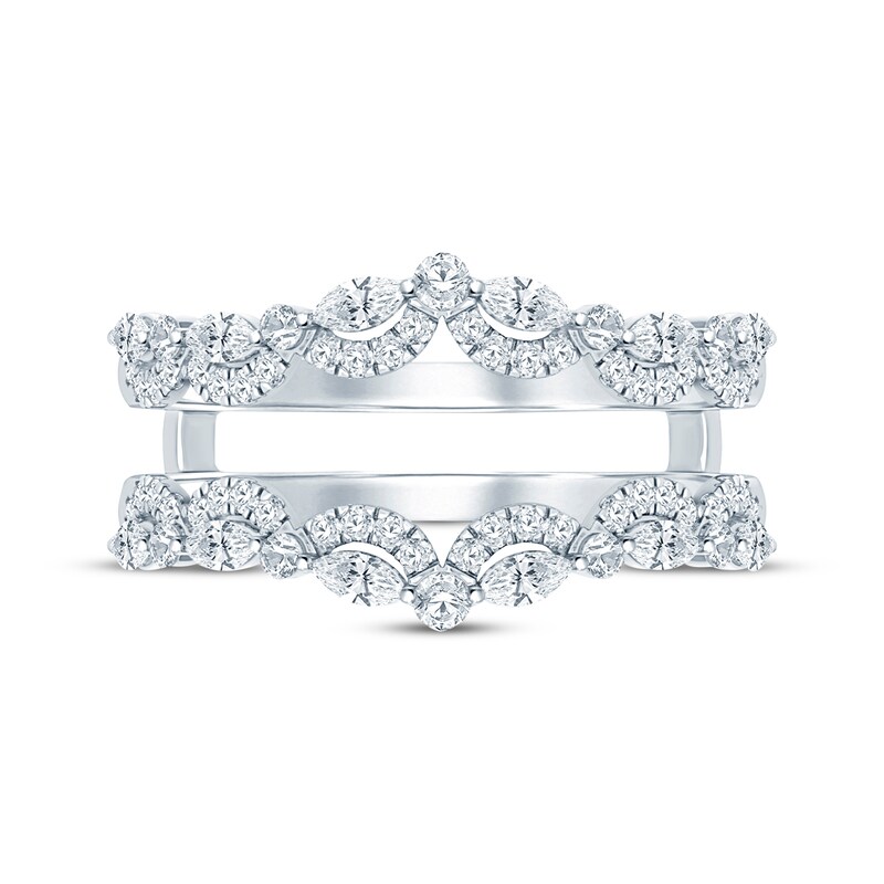 Main Image 3 of Now + Forever Marquise & Round-Cut Diamond Enhancer Ring 3/4 ct tw 14K White Gold