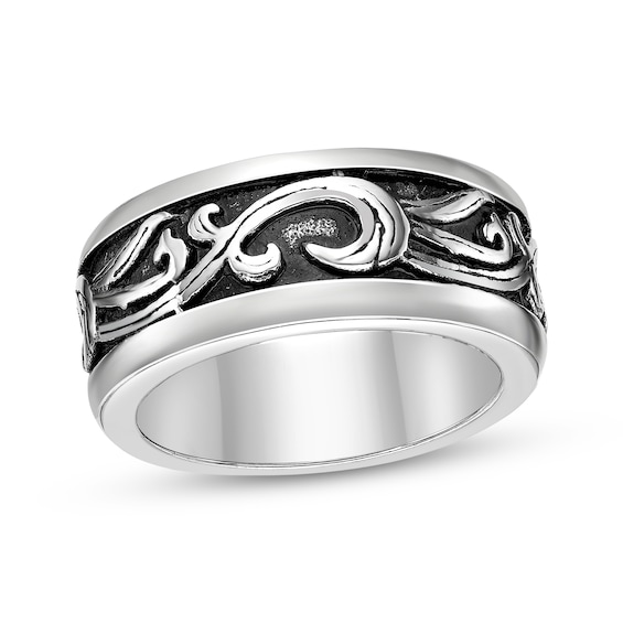 Men's Scrollwork Ring Stainless Steel