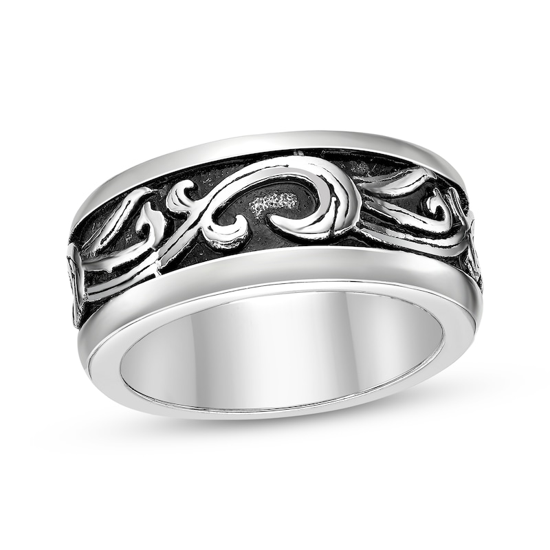 Main Image 1 of Men's Scrollwork Ring Stainless Steel