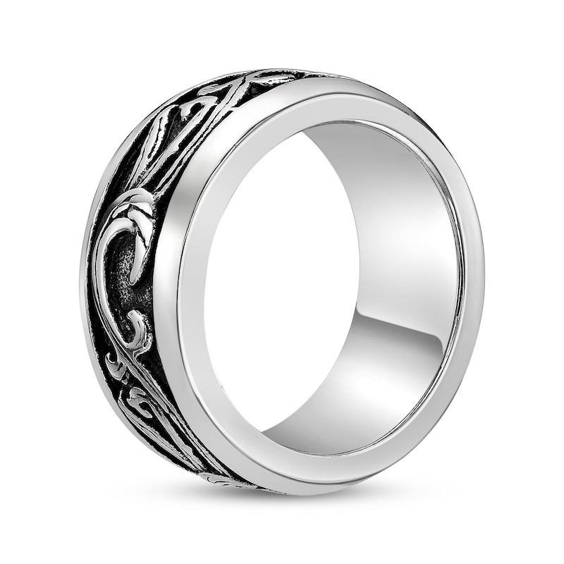 Main Image 2 of Men's Scrollwork Ring Stainless Steel