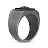 Thumbnail Image 2 of Men's Black Square Agate Ring Black Ion-Plated Stainless Steel