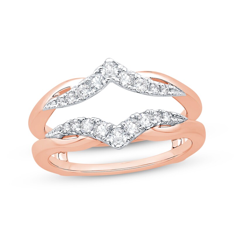 Main Image 1 of Now + Forever Diamond Chevron Enhancer Ring 3/8 ct tw 14K Two-Tone Gold