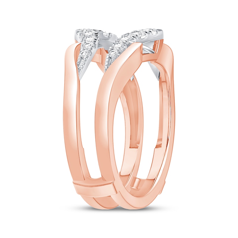 Main Image 2 of Now + Forever Diamond Chevron Enhancer Ring 3/8 ct tw 14K Two-Tone Gold