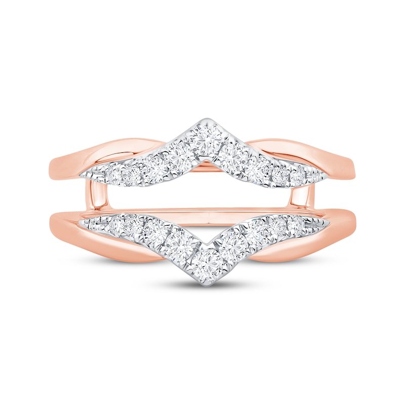 Main Image 3 of Now + Forever Diamond Chevron Enhancer Ring 3/8 ct tw 14K Two-Tone Gold