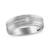 Thumbnail Image 1 of Now + Forever Men's Square & Round-Cut Diamond Wedding Band 1/3 ct tw 10K White Gold