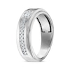 Thumbnail Image 2 of Now + Forever Men's Square & Round-Cut Diamond Wedding Band 1/3 ct tw 10K White Gold