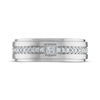 Thumbnail Image 3 of Now + Forever Men's Square & Round-Cut Diamond Wedding Band 1/3 ct tw 10K White Gold