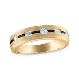 Now + Forever Men's Diamond Wedding Band 3/8 ct tw 10K Yellow Gold