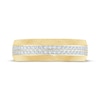 Thumbnail Image 3 of Now + Forever Men's Round-Cut Diamond Mesh Pattern Wedding Band 1/3 ct tw 10K Yellow Gold