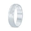 Thumbnail Image 2 of Now + Forever Men's Round-Cut Diamond Patterned Wedding Band 1/4 ct tw 10K White Gold
