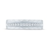 Thumbnail Image 3 of Now + Forever Men's Round-Cut Diamond Patterned Wedding Band 1/4 ct tw 10K White Gold